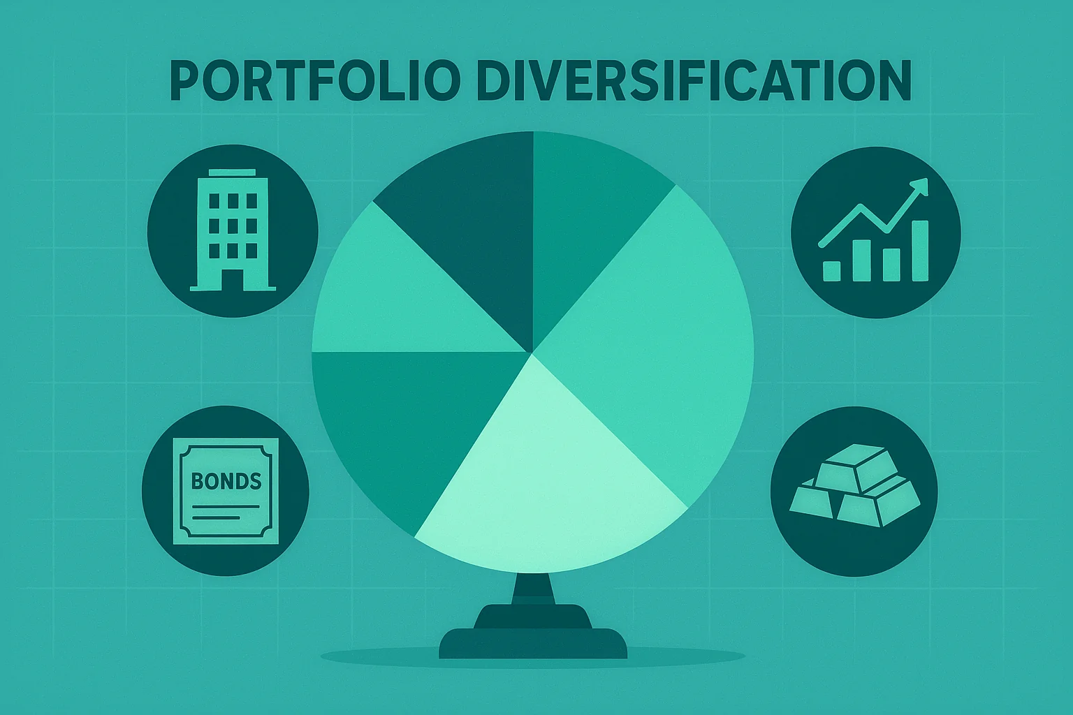 A diversified portfolio with different asset classes
