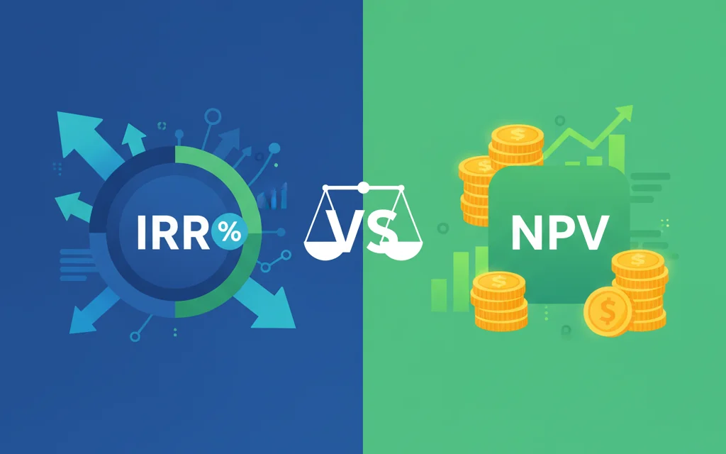 A chart comparing IRR and NPV