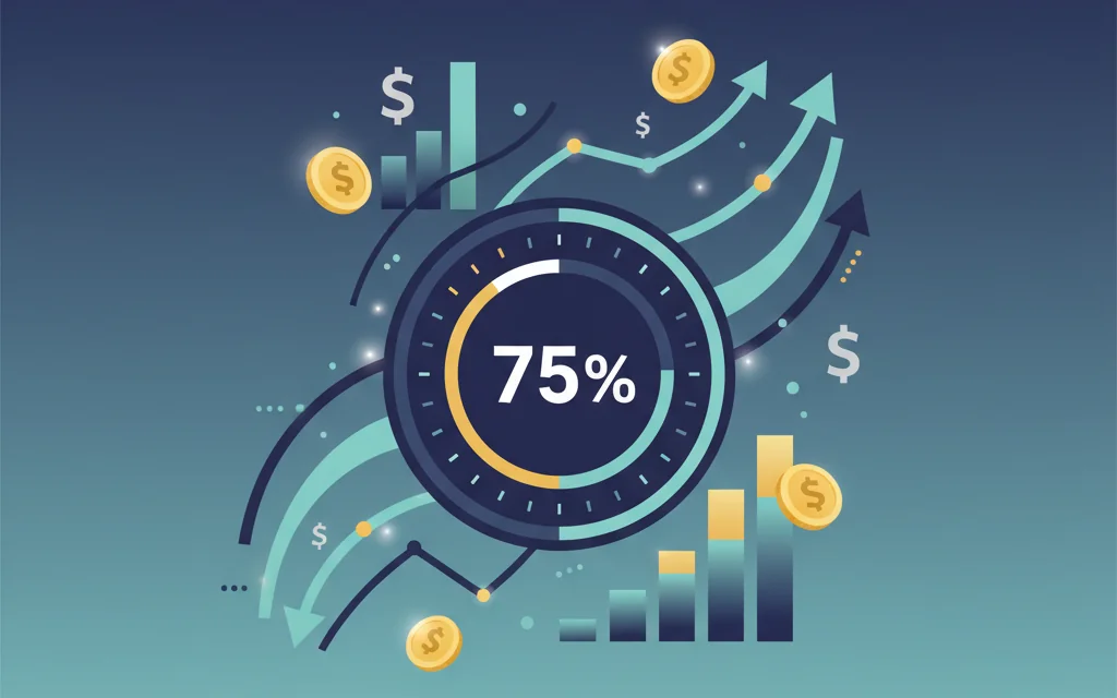 A house with financial symbols